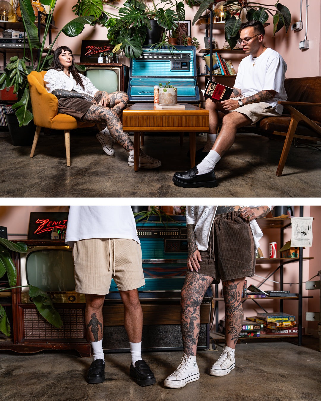 CORD SHORTS [COFFEE]
