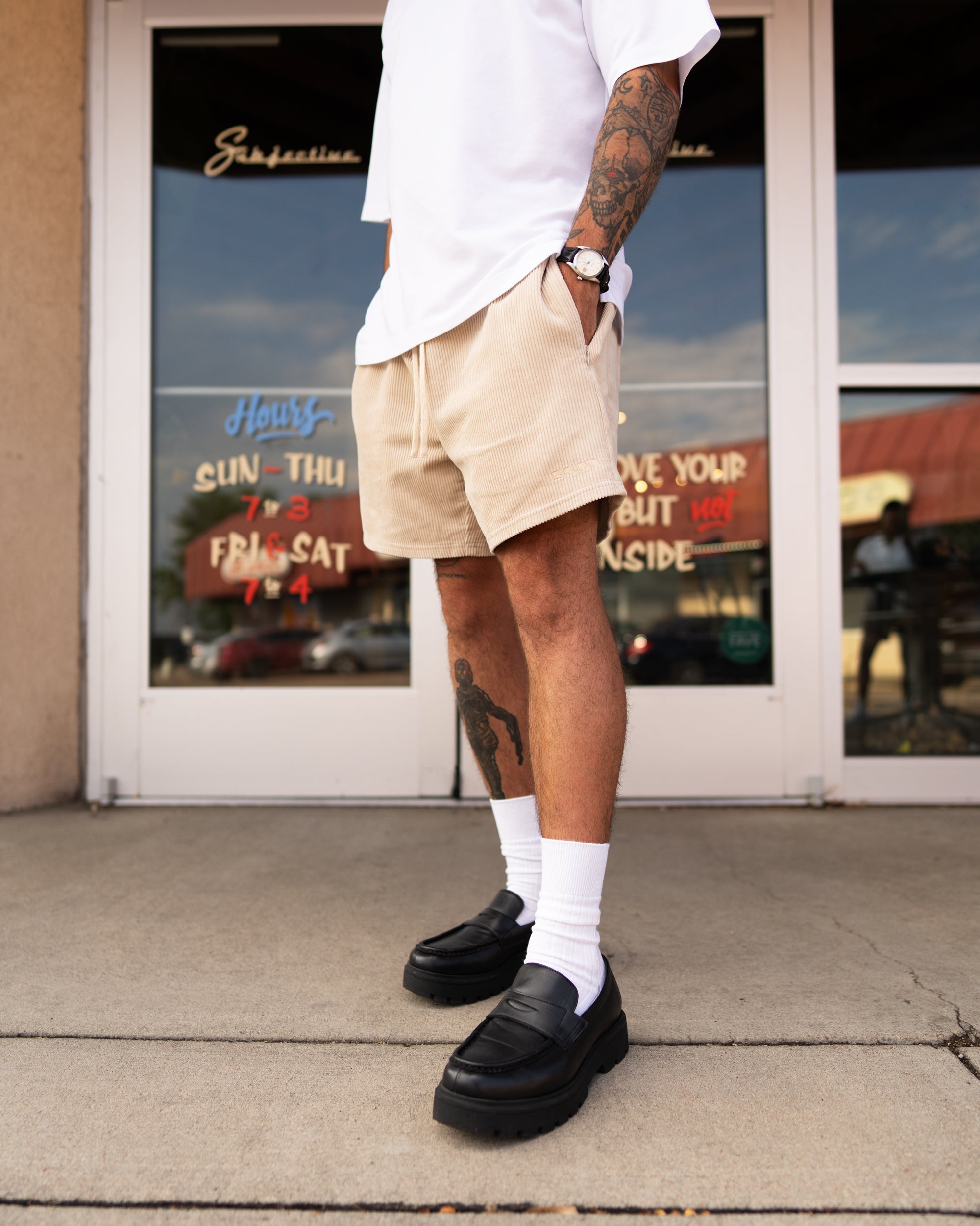 CORD SHORTS [CREME] – Low Key Industries