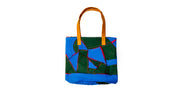 PATCH WORK TOTE BAG (NAVY BLUE/FOREST GREEN)