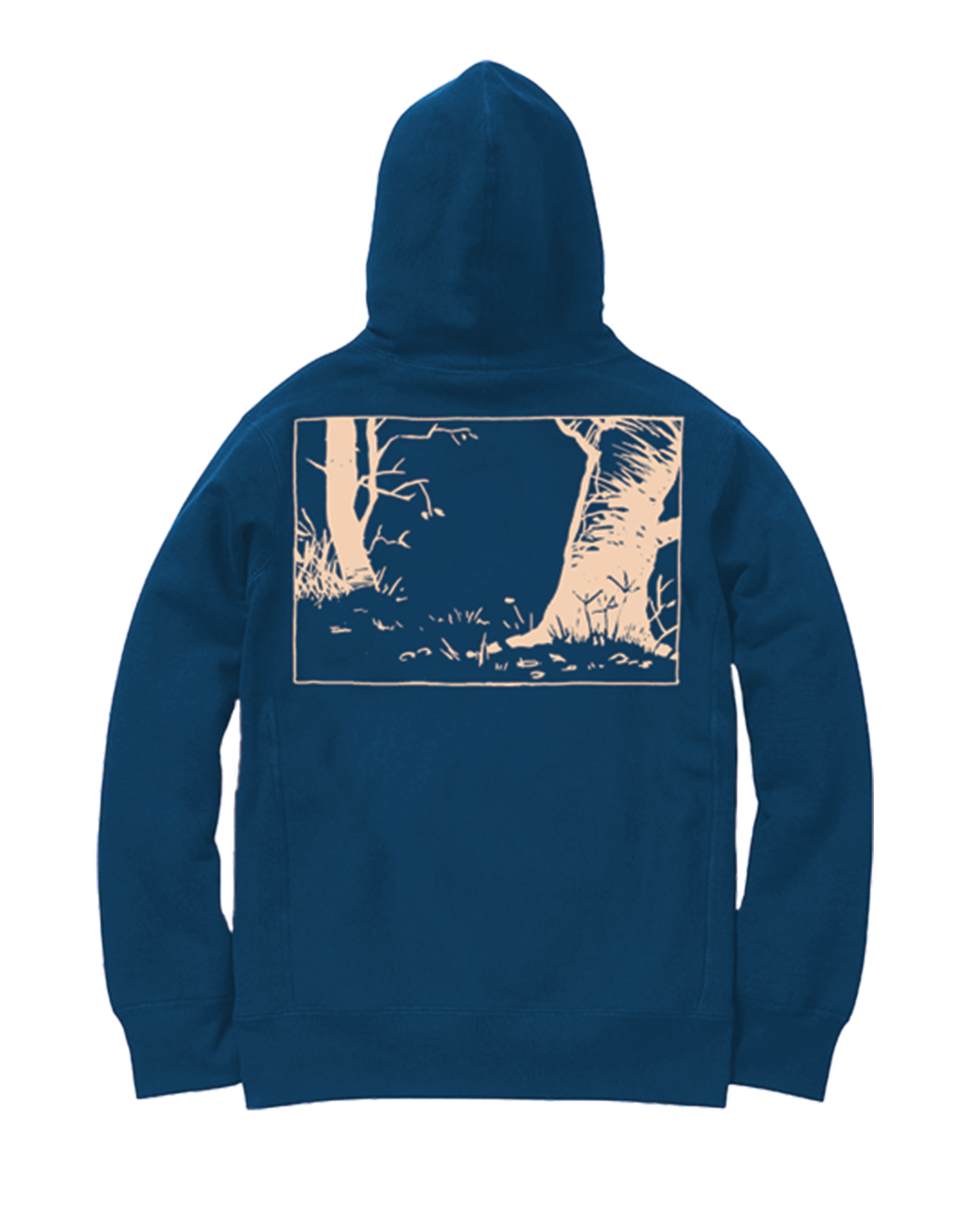 NOSTALGIA HOODED PULLOVER (MARINE/CREME)
