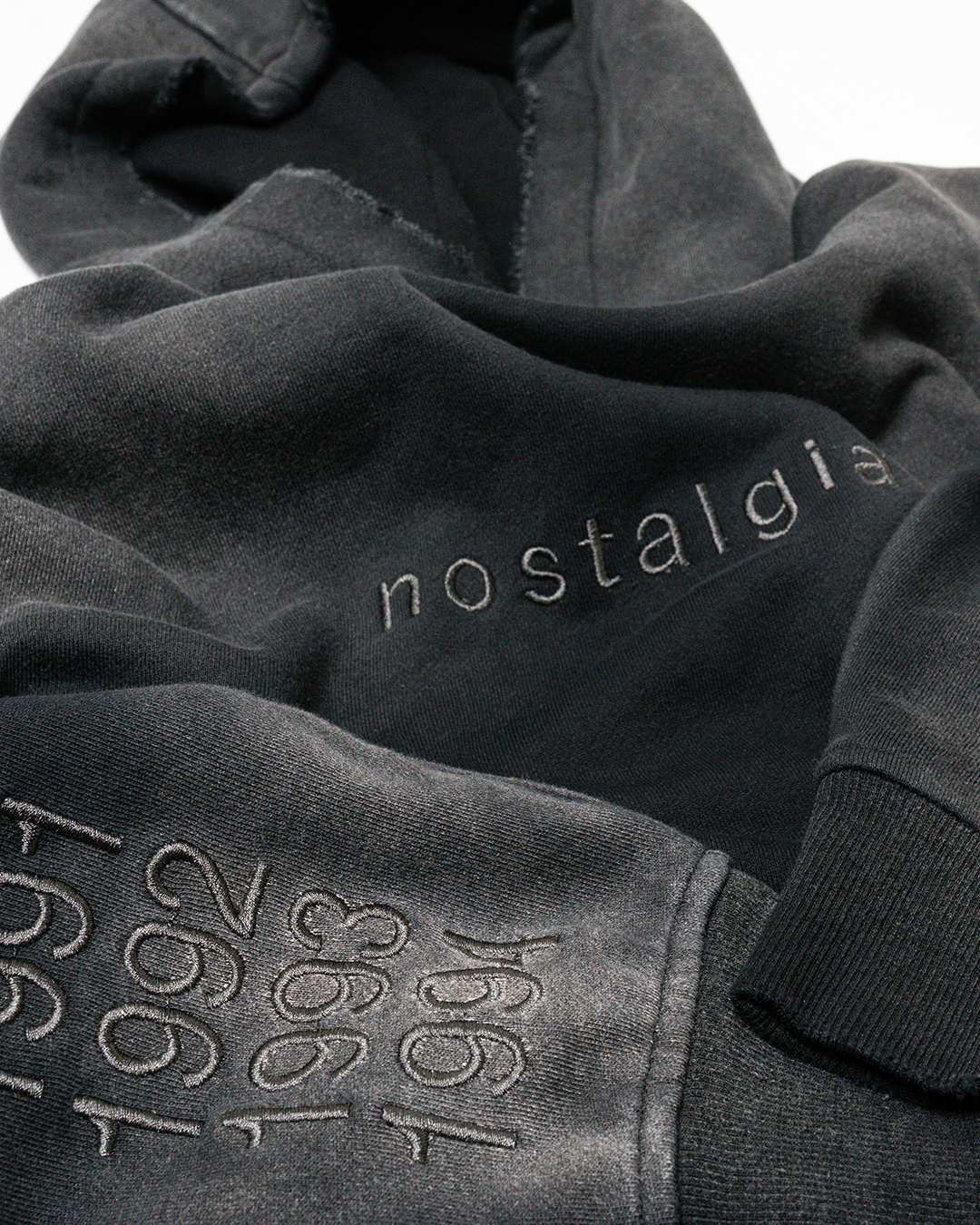NOSTALGIA HOODED PULLOVER [FADED RAVEN]