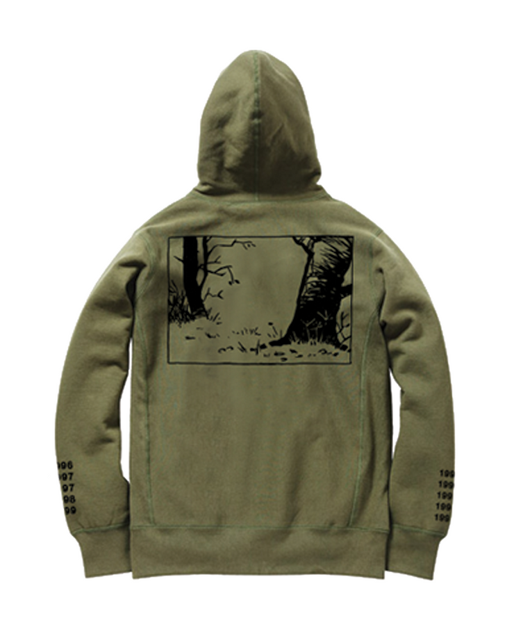 NOSTALGIA HOODED PULLOVER (OLIVE)