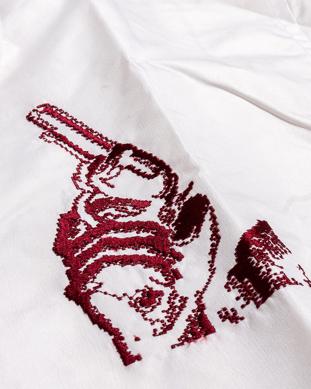 ONE MAN'S LIFE COACHES JACKET (WHITE/BURGUNDY)