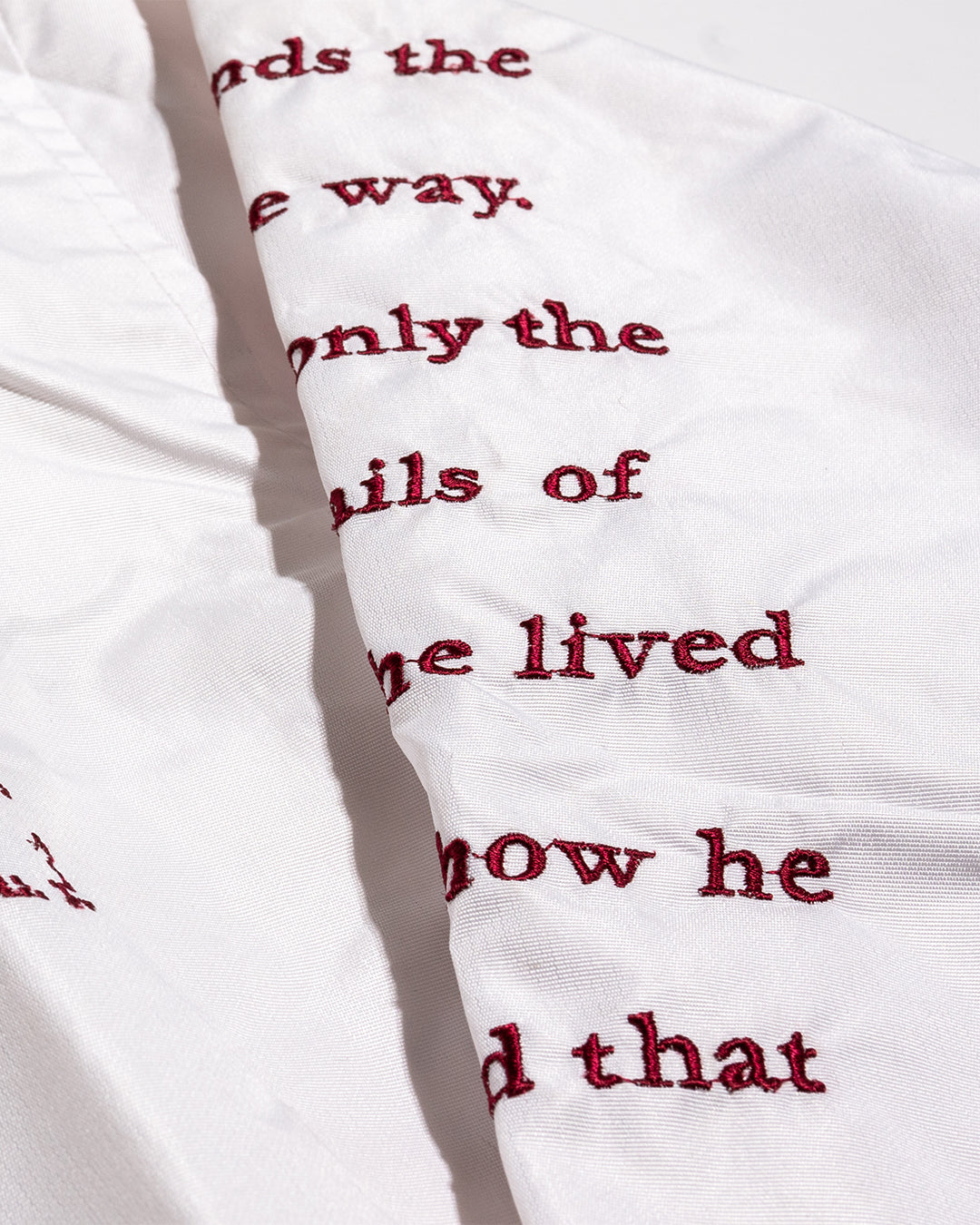 ONE MAN'S LIFE COACHES JACKET (WHITE/BURGUNDY)